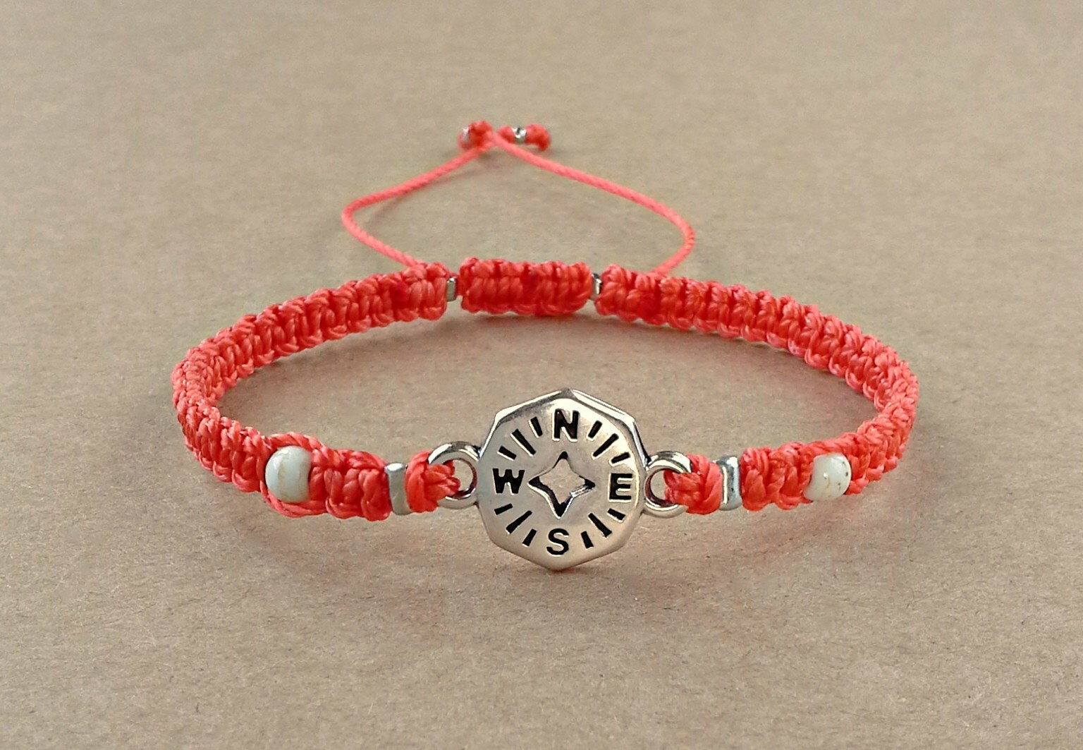 Compass Bracelet Travel Bracelet Compass Friendship Etsy