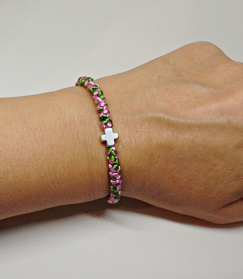 Greek Orthodox Prayer Rope Komboskini With Two Colors Green - Etsy