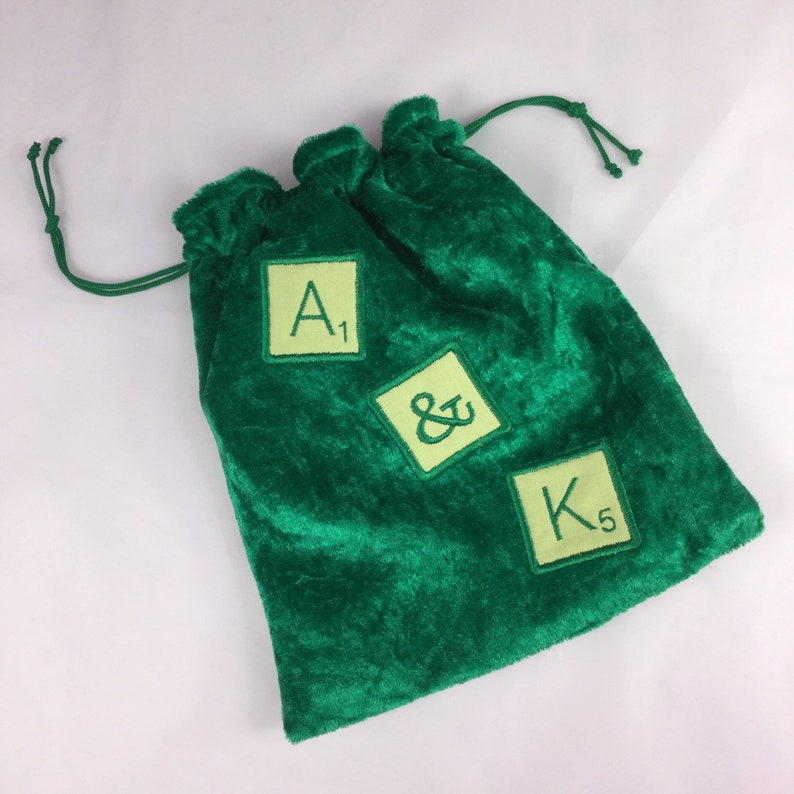 Personalised Scrabble Gift Letters Bag Handmade Drawstring Etsy.de