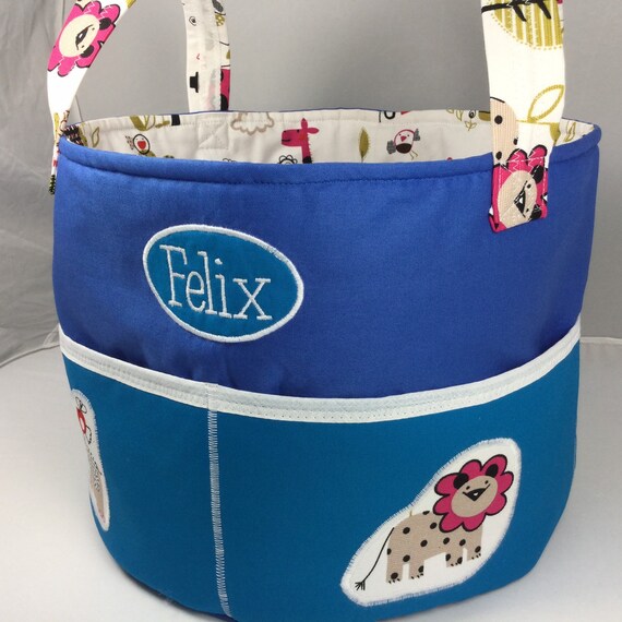 toy stotage etc 3 sizes and colour gift Personalised childrens toy trug bag