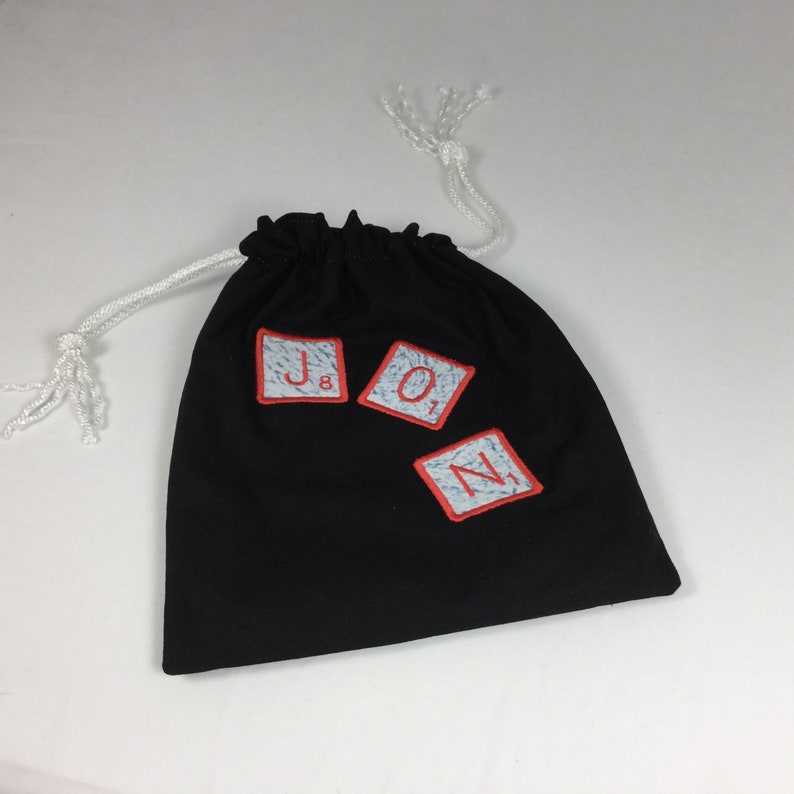 Personalised Scrabble Gift Letters Bag Handmade Drawstring Etsy.de