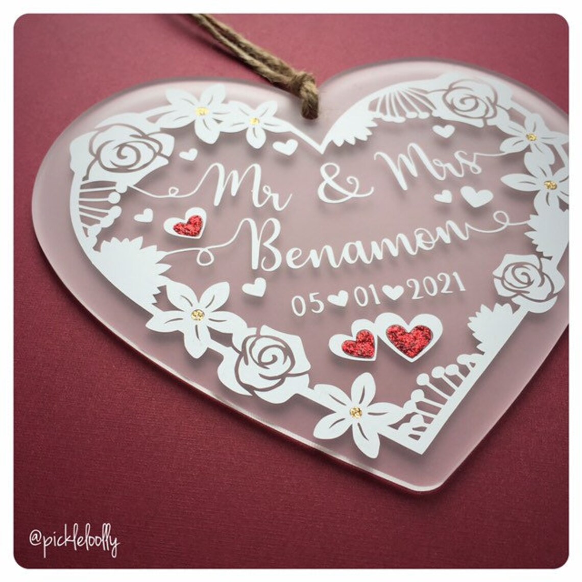 Personalised Wedding Gift Wedding Heart Wedding Gift for Etsy