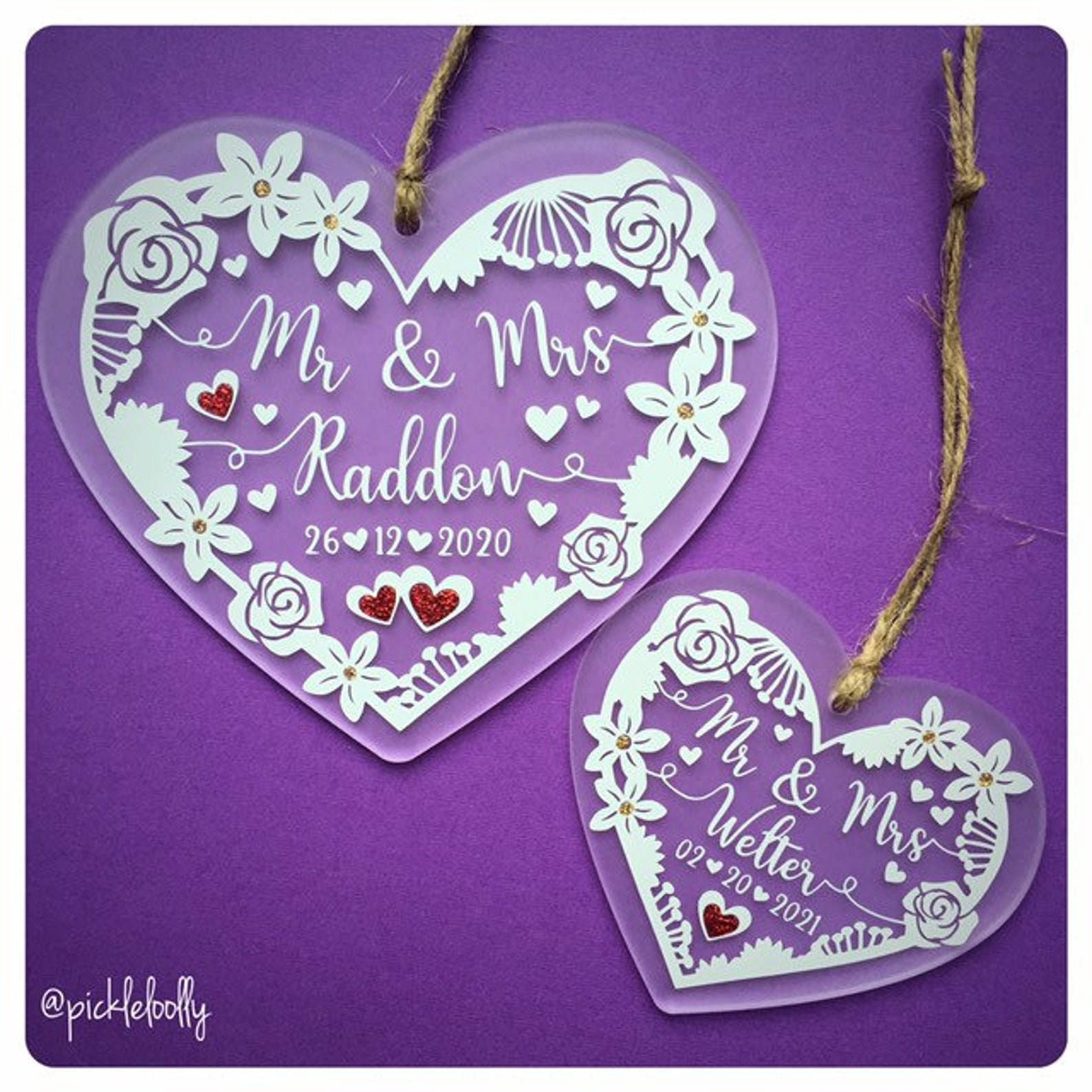 Personalised Wedding Gift Wedding Heart Wedding Gift for Etsy