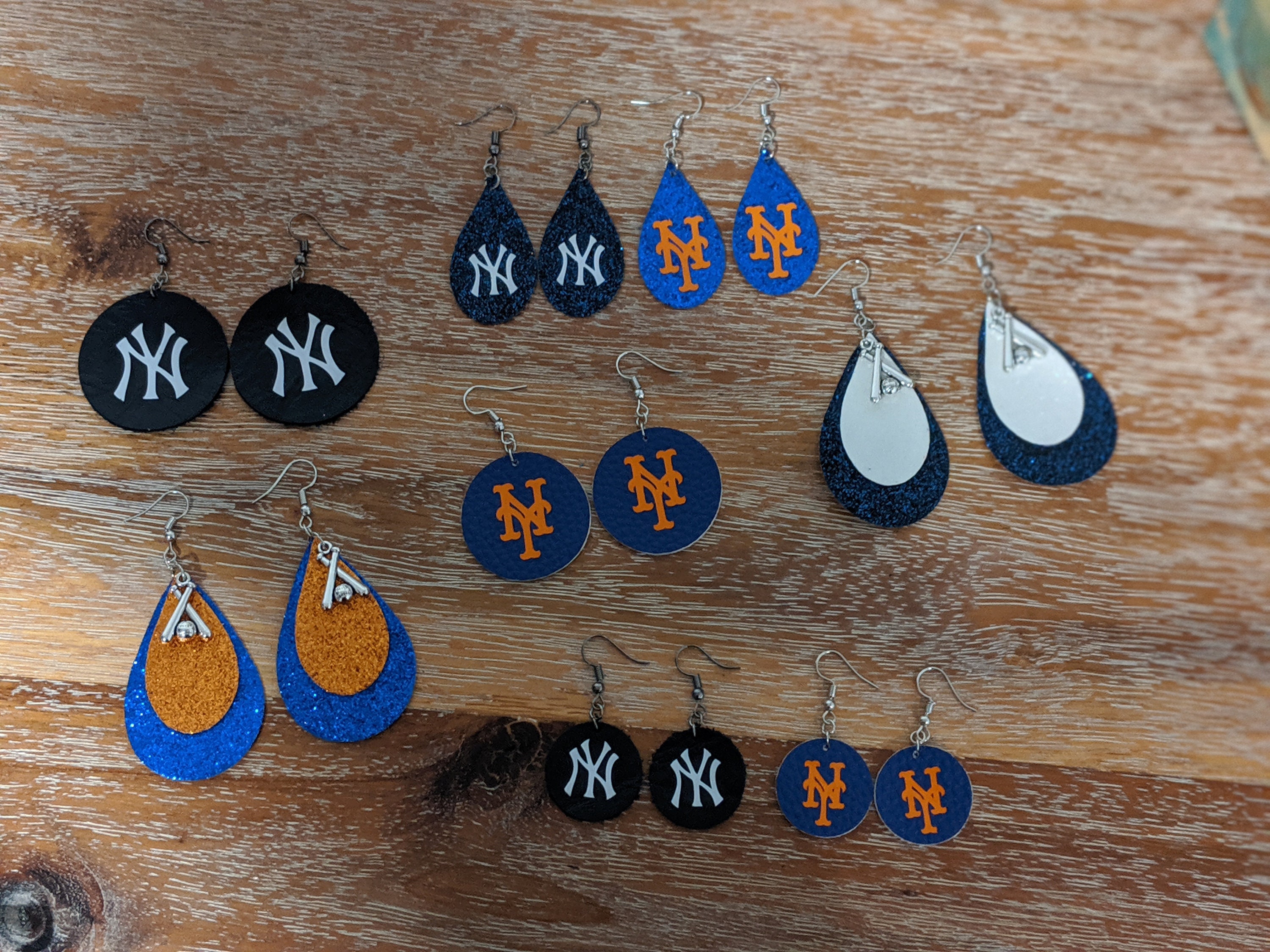 Ny Mets Earrings Etsy