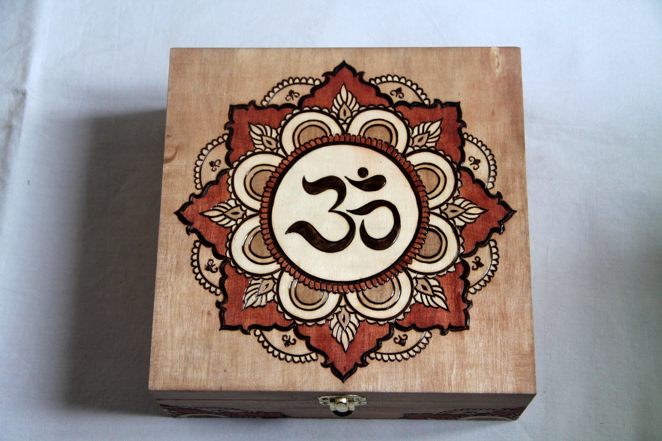 Coffret Indien En Bois OM | Déco Indienne | Pankaj e-Boutique Indienne