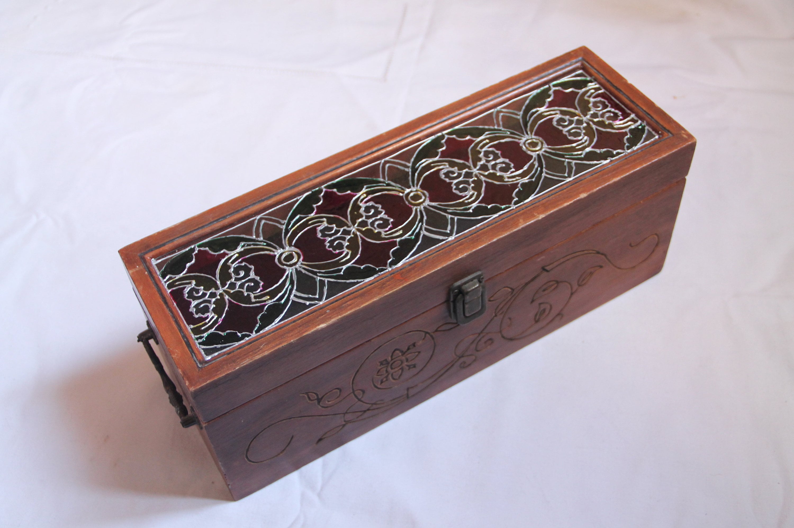 U.S.A ヴィンテージ 木箱 vintage wooden box Wooden Box With Hinged Lid || Vintage Wood Box / Storage - Etsy