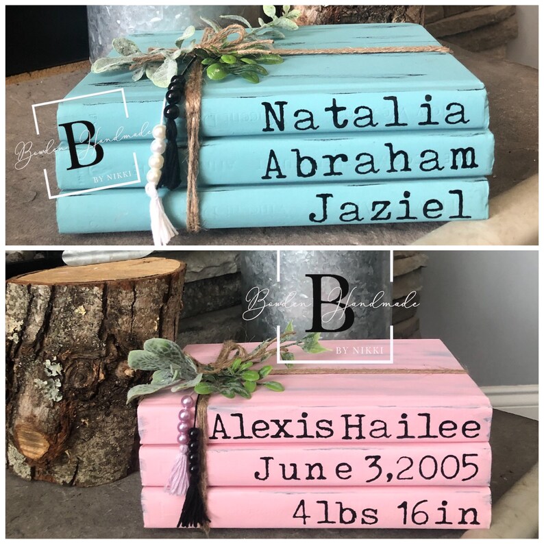 Custom Hardback Book Stacks Etsy