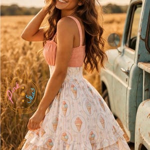 ice cream print dress womens Cosplay Costume Ice Cream Man (2026) Printed Dress Purple Women Halloween Carnival Party Outfits
