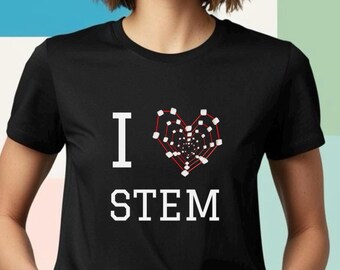 I Love STEM Tee Unisex Short Sleeve Shirt,Science Lovers,Teacher gift,STEM Shirt, science enthusiast,STEM Camp,Valentines Day shirt,Cool tee