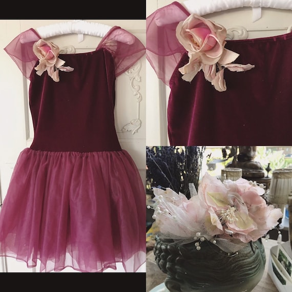 Vintage dancing dress of velvet with a really old