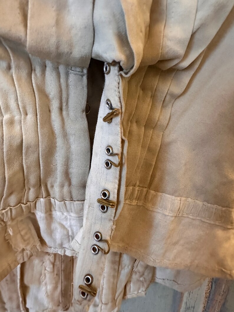 Antic French bodice, silk, cotton image 7