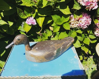 Beautiful antic wooden  decoy from France