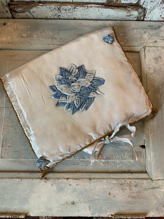 Antic French silk cover for lingerie