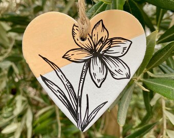 Flower Clay Ornament | Flower Decoration | Illustration | Hand Drawn | Flower | Spring | Easter | Mother's Day | Valentine's Day | Gift