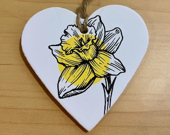 Daffodil Ornament | Daffodil Decoration | Illustration | Hand Drawn | Daffodil | Spring | Easter | Mother's Day | Valentine's Day | Gift