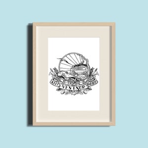 Keep Ventnor Weird Print | Nautical Design | Isle of Wight | Print | Hand drawn | Pen and Ink | Ventnor | Ventnor Fringe Festival |
