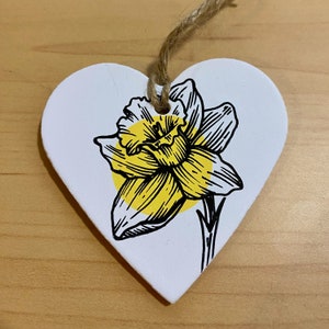 Daffodil Ornament | Daffodil Decoration | Illustration | Hand Drawn | Daffodil | Spring | Easter | Mother&#39;s Day | Valentine&#39;s Day | Gift
