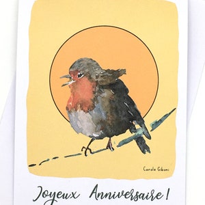 3 Cartes Anniversaire du Rouge Gorge