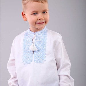 Vyshyvanka  For Boy, ukrainian embroidered cotton shirt for boy, cotton 100%