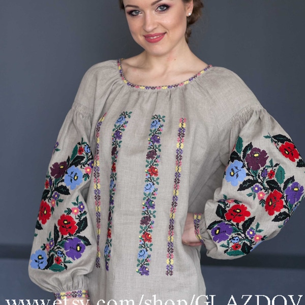 Embroidered Blouse - Etsy