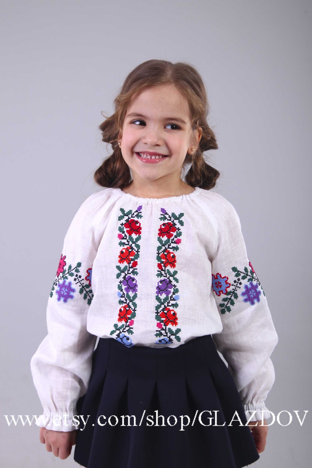 Ukrainian Girl Vyshyvanka White, Linen 100% - Etsy