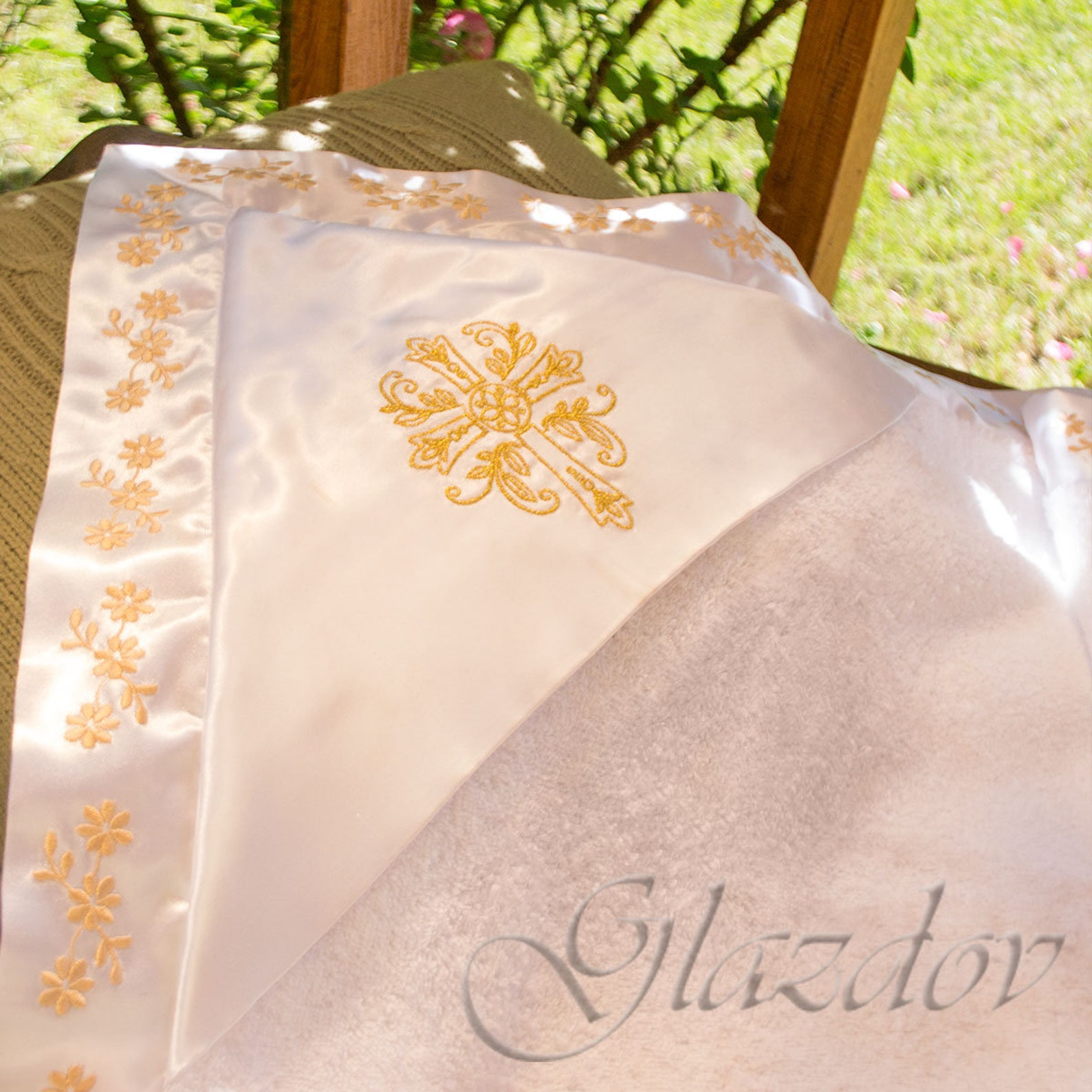 Embroidered Christening Blanket Etsy