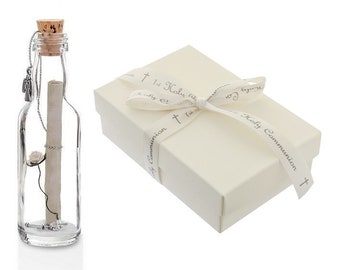 First 1st Holy Communion Gift | Personalised Message in a Bottle Present