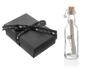 Best Friend Gift Personalised Message in a Bottle Gift with Box Friendship