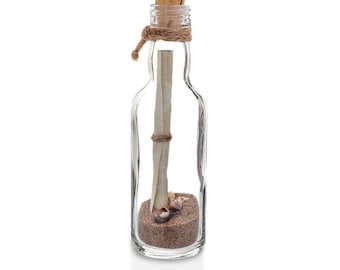 Beach Wedding Invitations | Personalised Traditional Message in a Bottle with Gift Box
