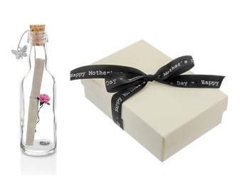 Mothers Day Gifts for Mum, Nana, Gran Personalised Message in a Bottle Gift