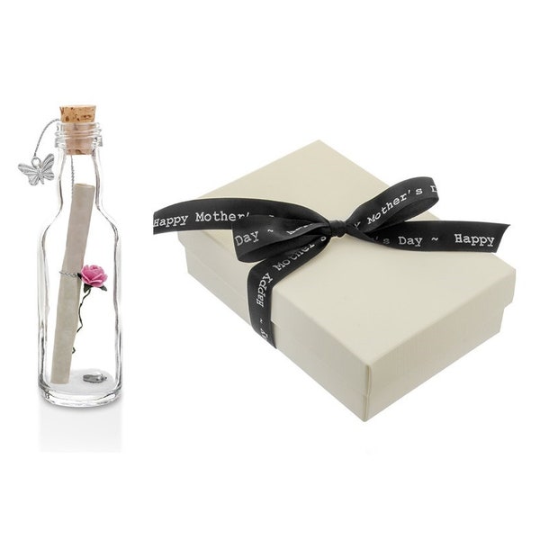 Mothers Day Gifts for Mum, Nana, Gran Personalised Message in a Bottle Gift