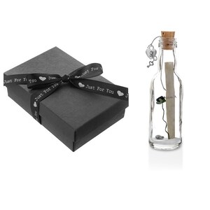 1st First Paper Wedding Anniversary Gift Personalised Message in a Bottle with Gift Box image 2