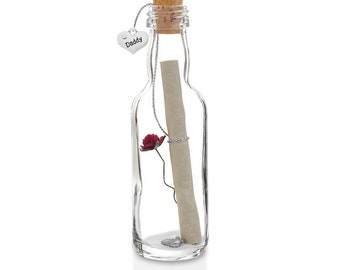 First Fathers Day Gift to Daddy Personalised Message in a Bottle Present UK