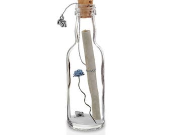 New Baby Boy Gifts, Personalised Message in a Bottle with Gift Box