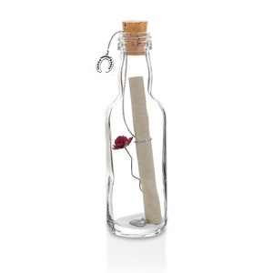 Wedding Day Gifts for a Bride, Groom Personalised Message in a Bottle with Gift Box image 2