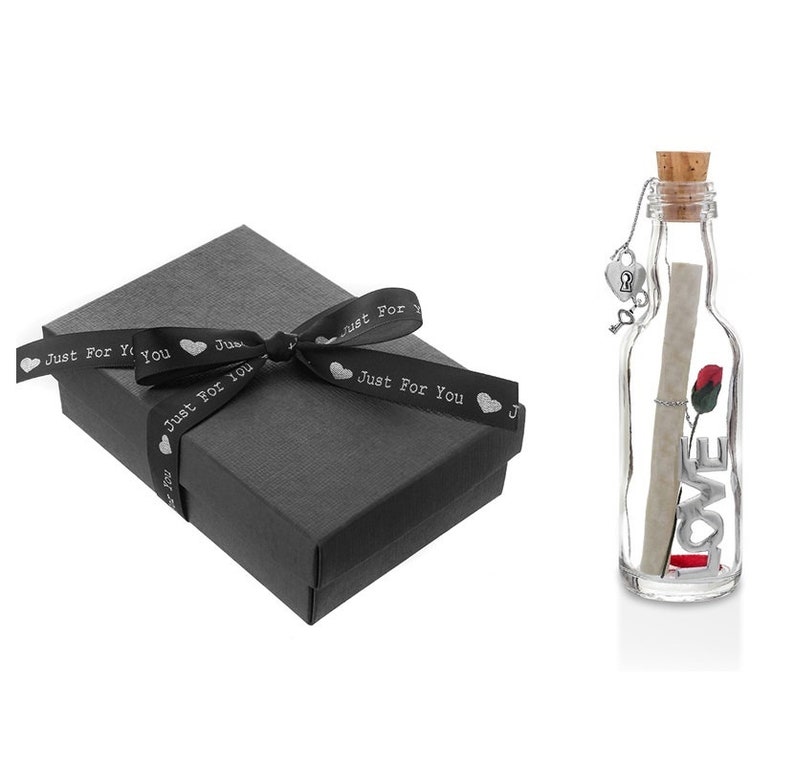 Personalised Valentines Day Proposal Message in a Bottle Gift Marry Me?