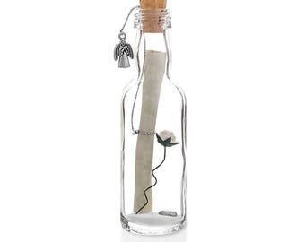 Personalised Godparent Gifts, Message in a Bottle with Gift Box