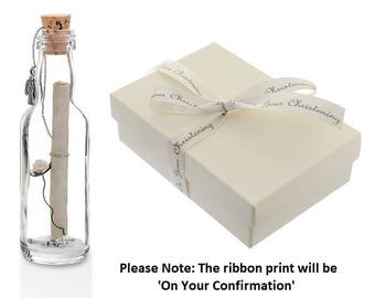 Personalised Confirmation Gifts | Message in a Bottle with Gift Box