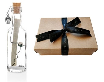 Personalised Godmother Godfather Godparent Gifts - Message in a Bottle Keepsake