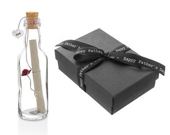 Dad Gifts, Personalised Message in a Bottle Gift