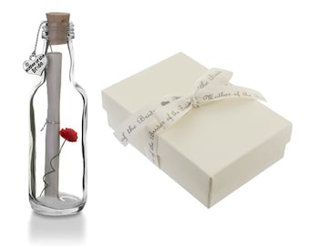 Mother of the Bride Gifts | Personalised Message in a Bottle with Gift Box
