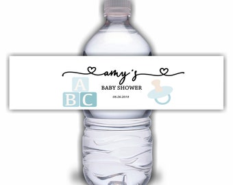 Baby Shower water bottle labels It's a Boy waterproof water bottle labels waterproof ink - price includes personalization and printing