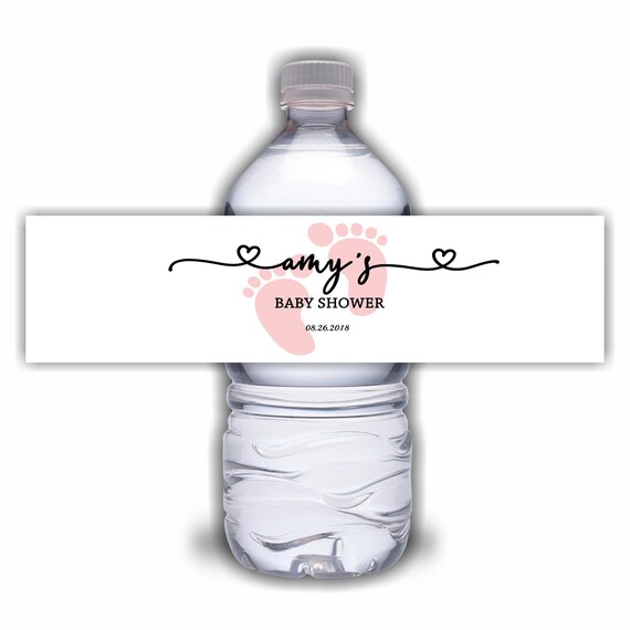 Baby Shower Water Bottle Labels It's a Girl Waterproof Water Bottle Labels  Waterproof Ink Price Includes Personalization and Printing - Etsy