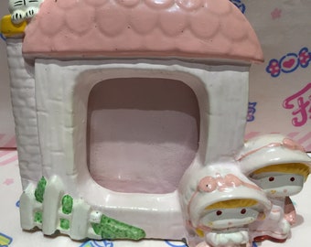 80s Vintage Ceramic Pink Picture Frame