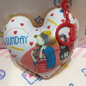 Anni &#39;80 Vintage Kutsuwa Bella Domenica Portachiavi gonfiabili -Jingle Bell all&#39;interno