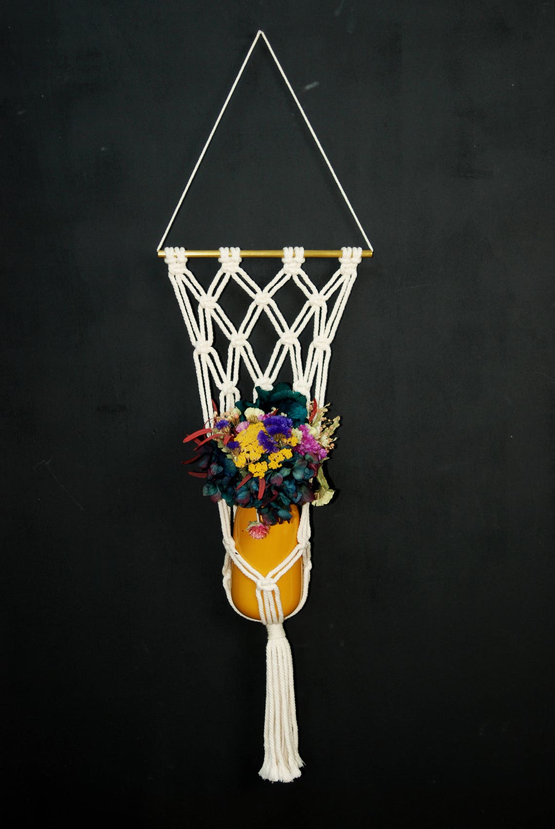 Hanging macrame vase Etsy