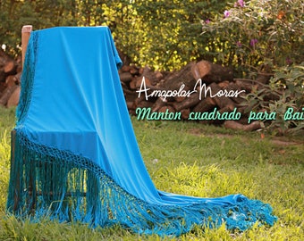 Plain Silk Piano Shaw for dance spanish flamenco- Hand Made - dancewear, parties dress