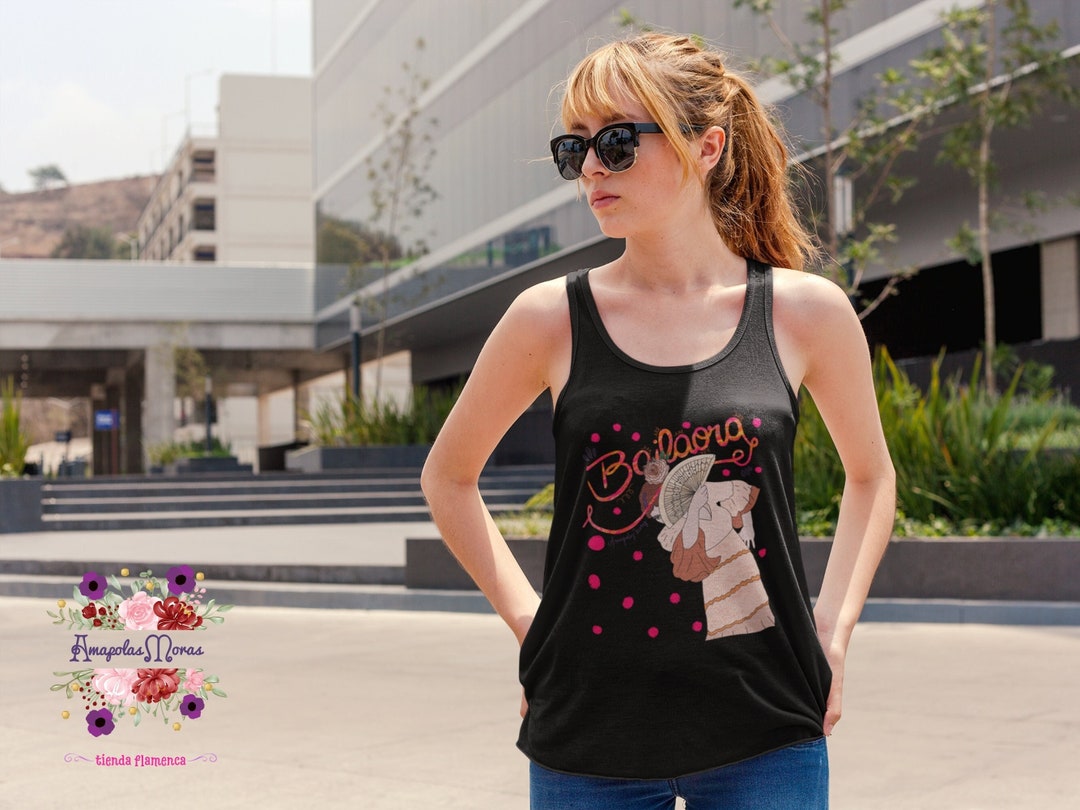 Sin Mangas Camiseta Baile Flamenco Camiseta Flamenca Diseño 22