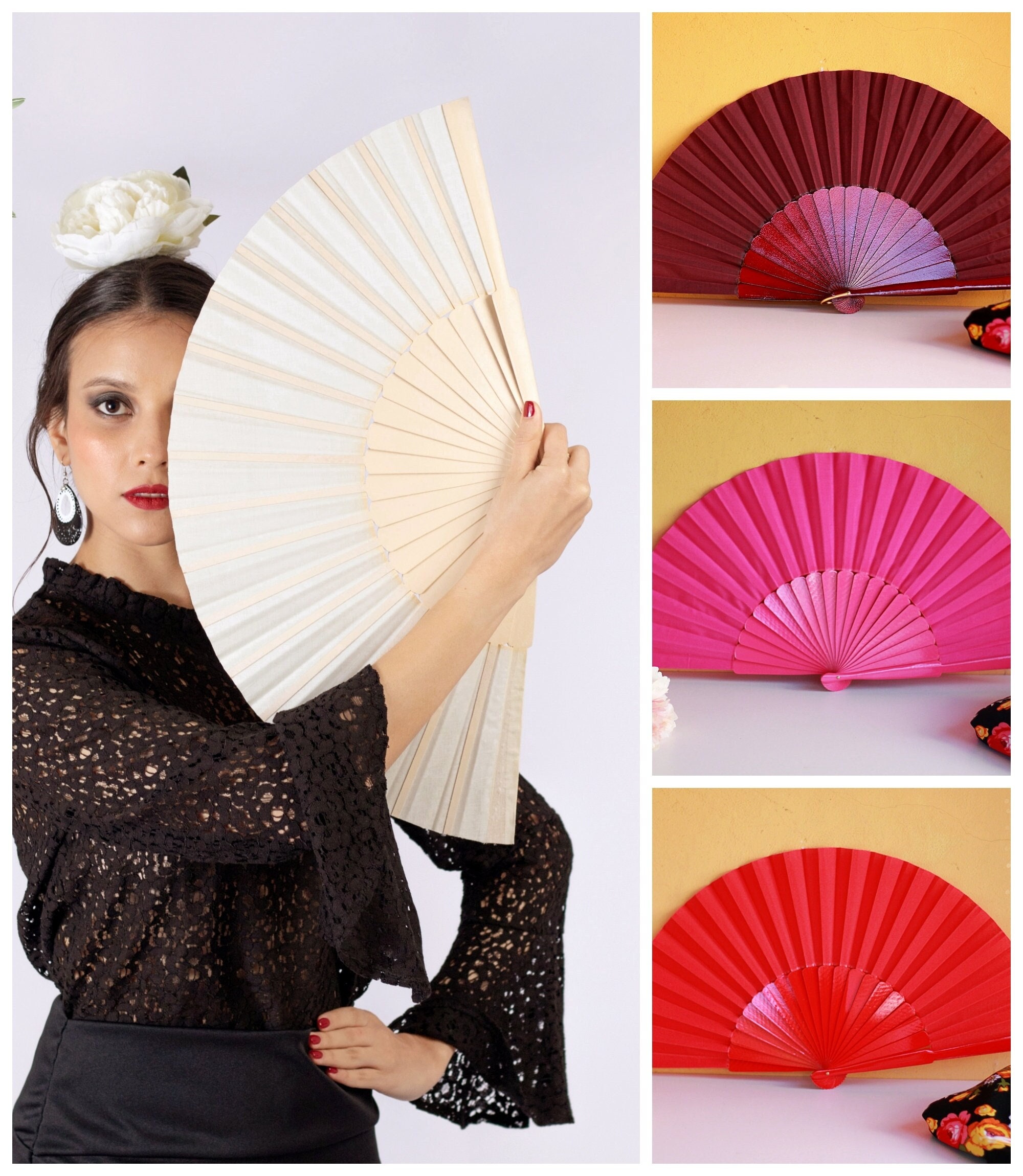 Abanicos de plumas de marfil España