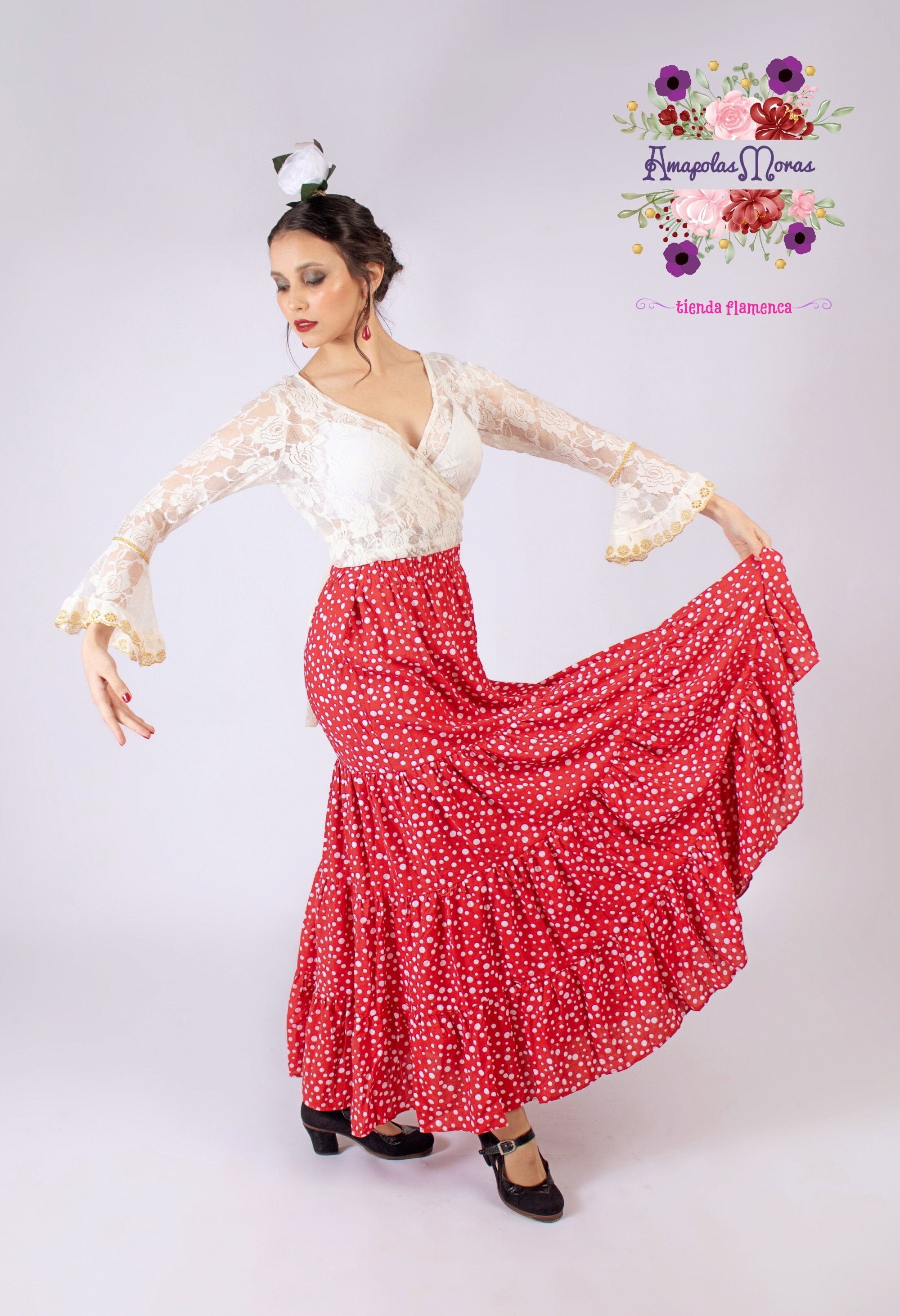 Falda De Baile Flamenco Lunar - Faldas Flamenco Ensayo 2023